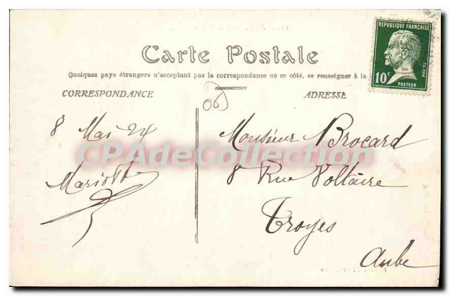 CPA Nice Gare — Verso