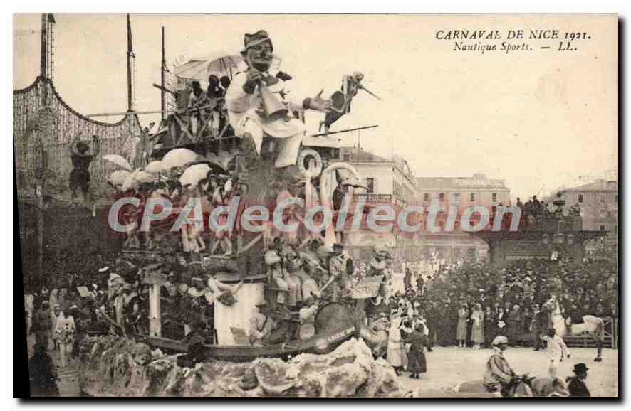 CPA Carnaval de Nice 1921 Nautique Sports