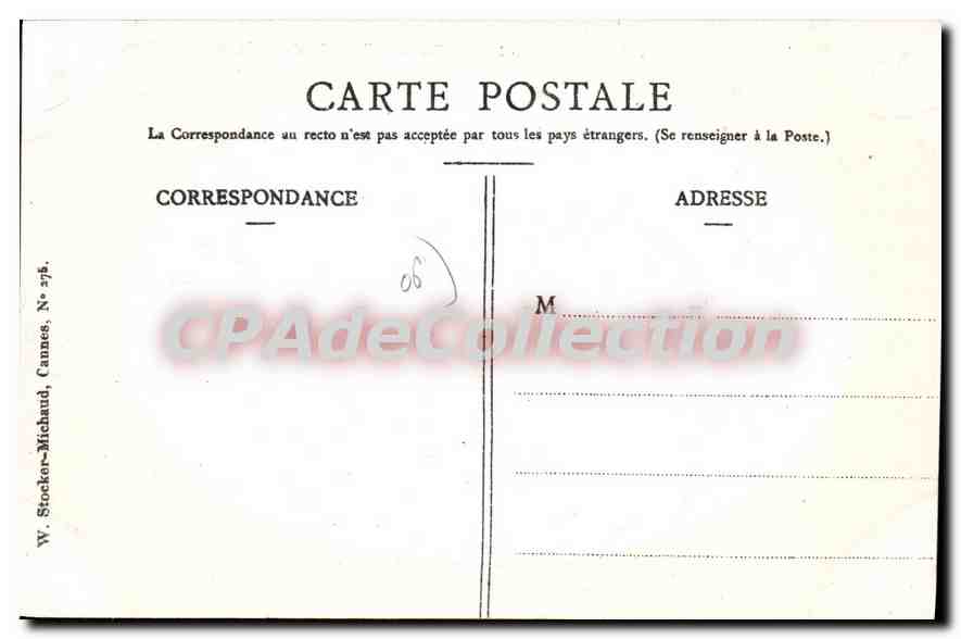 CPA La Figuerette Route de la nouvelle Corniche automobile à identifier — Verso