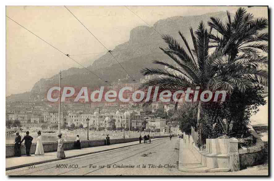 Monaco — Vue sur la Condamine et la Tête-de-Chien — éditeur non identifié