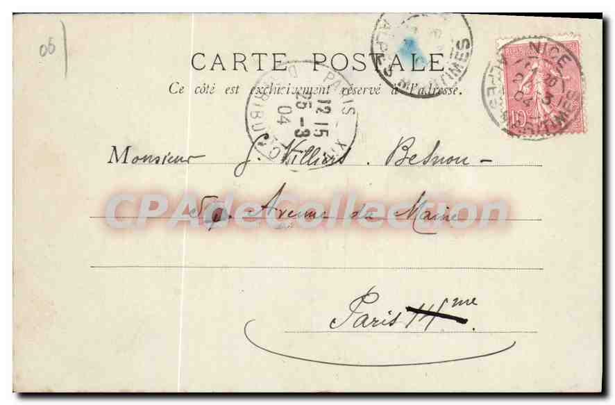 CPA Nice Un coin du Marché — Rückseite