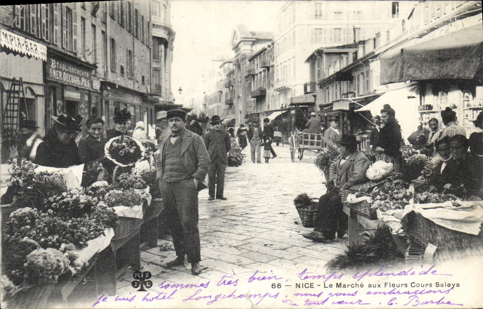 CPA Nice Le Marché aux Fleurs Cours Saleya
