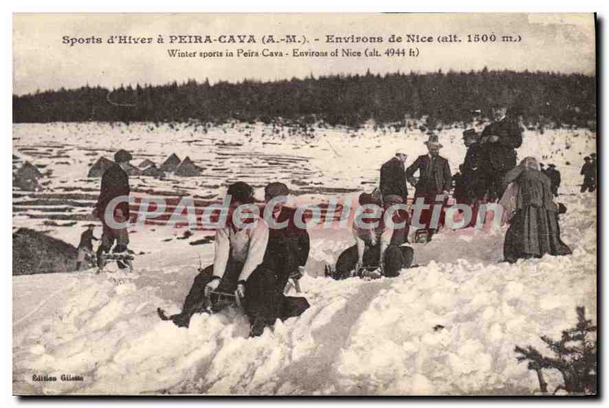 CPA Sports d'Hiver a Peira Cava Environs de Nice luge