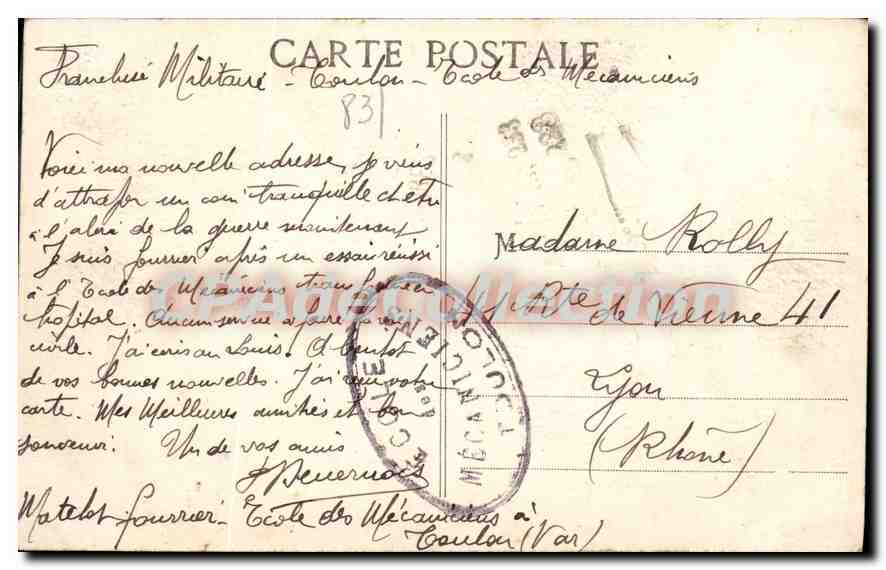 Toulon - Théâtre - Entrée des Artistes - B.C. - n°114 — Achterkant