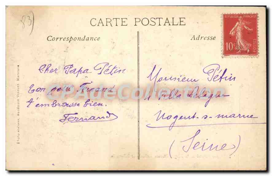 CPA Les Lecques sur mer Un coin des pins parasols — Rückseite