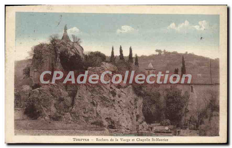 CPA Tourves Rochers de la Vierge et Chapelle St Maurice