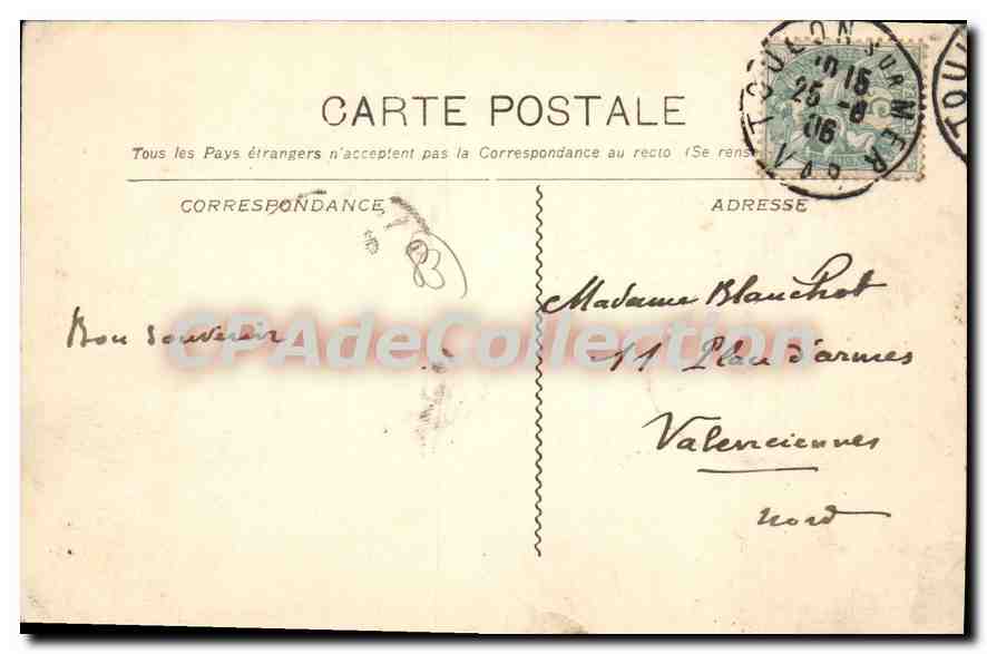 Toulon - Le Mourillon — Boulevard du Littoral — CPAdeCollection — Verso