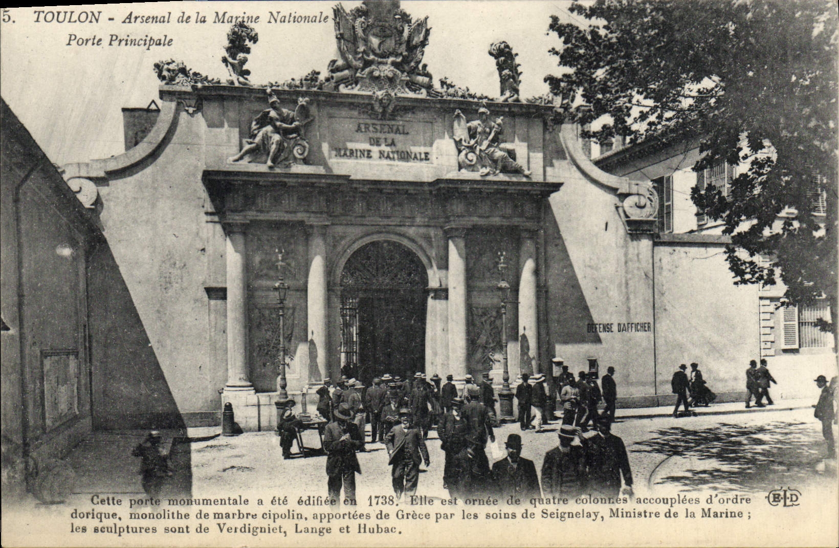 Toulon - Arsenal de la Marine Nationale - Porte Principale — éditeur BLD, n°5