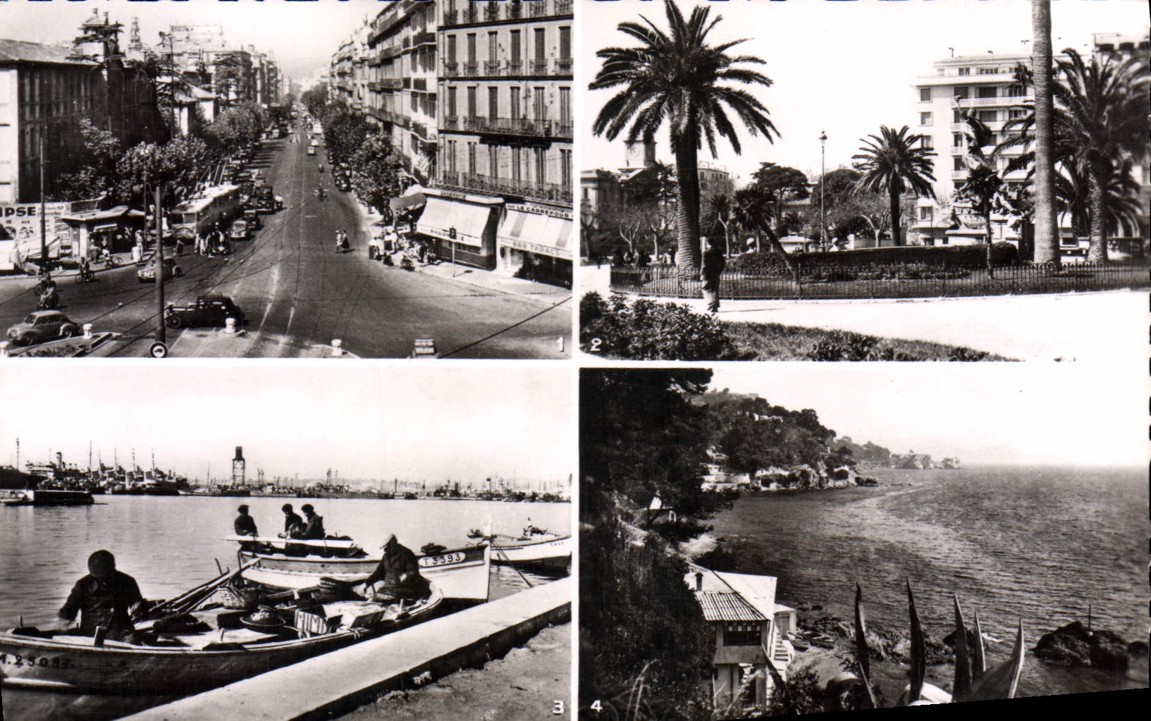 Toulon — Vue de la Place Noël Blache, Place de la Liberté, Port de Pêche et Les Flots Bleus — Éditions Photo du Borne, Paris