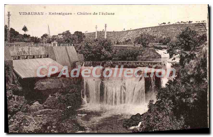 CPA Vidauban Entraigues Chutes de l'ecluse 