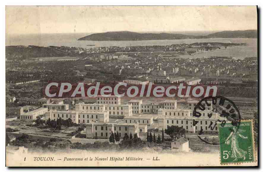 Toulon — Panorama et le Nouvel Hôpital Militaire — LL.