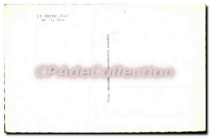 Le Brusc (Var) — Le Port — éditeur inconnu, n° 404 — Verso