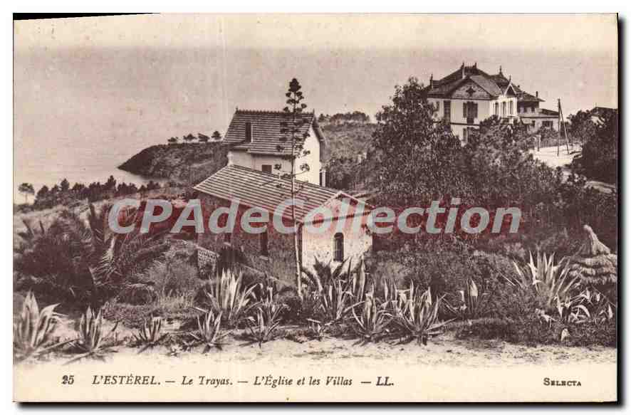 CPA L'Esterel Le Trayas L'Eglise et les Villas 