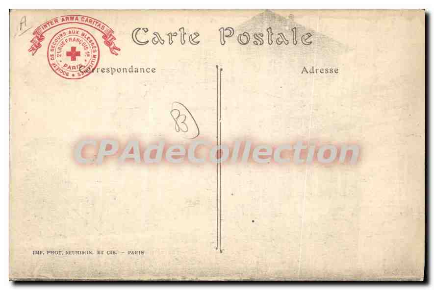 Le Mont-des-Oiseaux (près Hyères) — « Société de Secours aux Blessés Militaires » — IMP. PROT. NEURDIN ET CIE - PARIS — Verso
