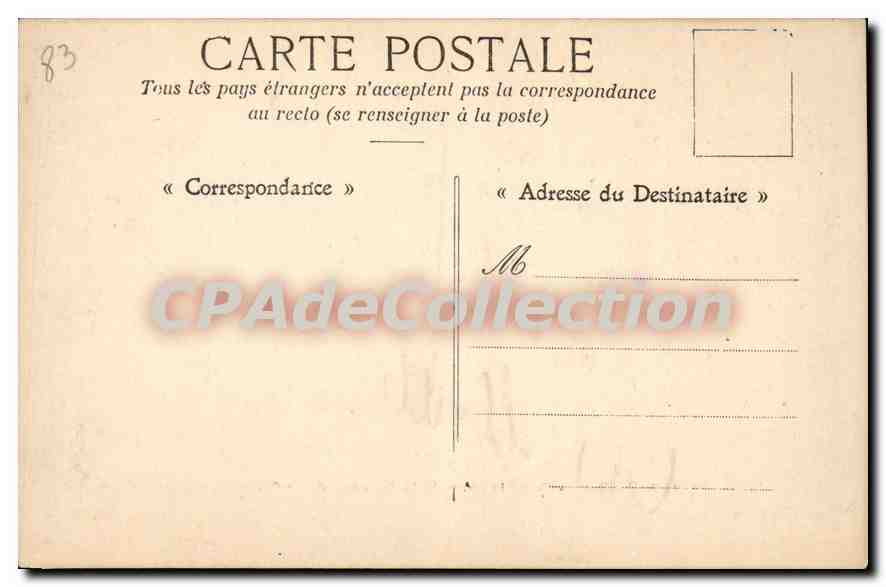 CPA Toulon Dans la cour de la Caserne du 4 Colonial au Mourillon  — Rückseite