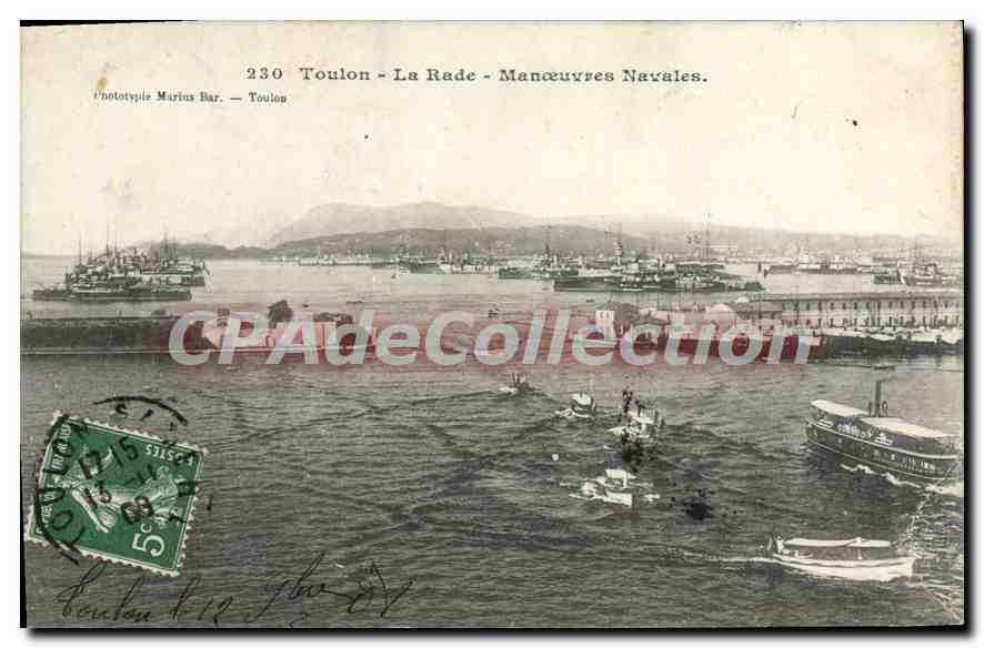 Toulon - La Rade - Manœuvres Navales — Phototypie Marius Bar — n°230