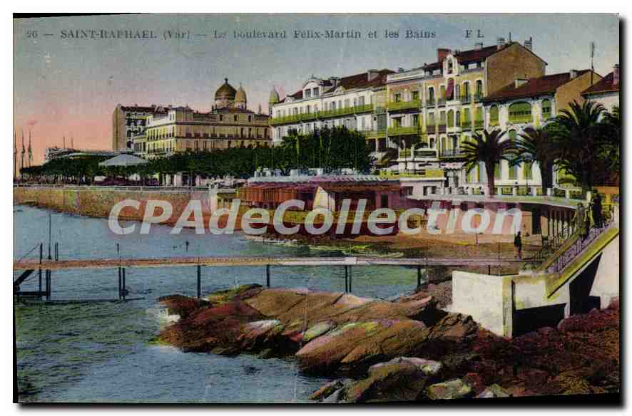 Saint-Raphaël (Var) — Le boulevard Félix-Martin et les Bains — F.L. n°26