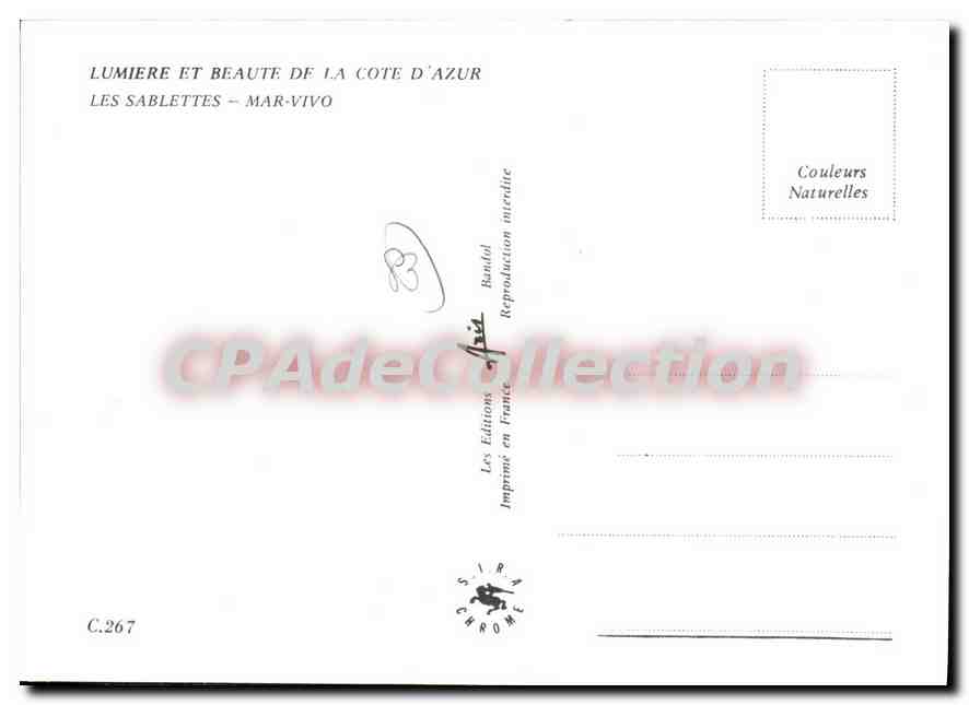 Les Sablettes — Mar-Vivo — Les Éditions Naturelles — Verso