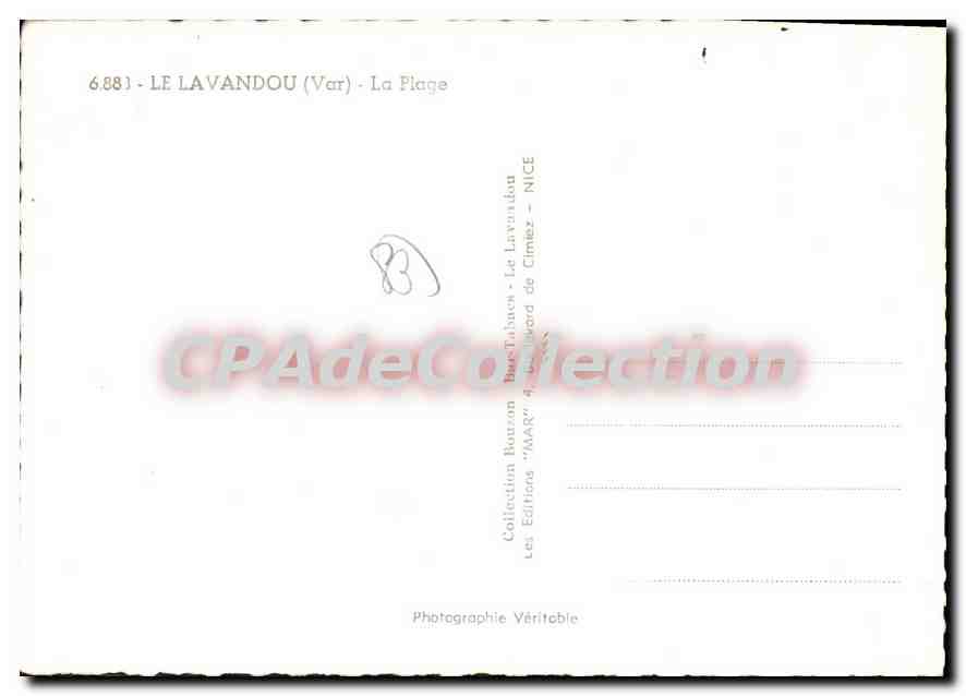 Le Lavandou (Var) - La Plage — Photographie de MAR — n° 688 — Verso