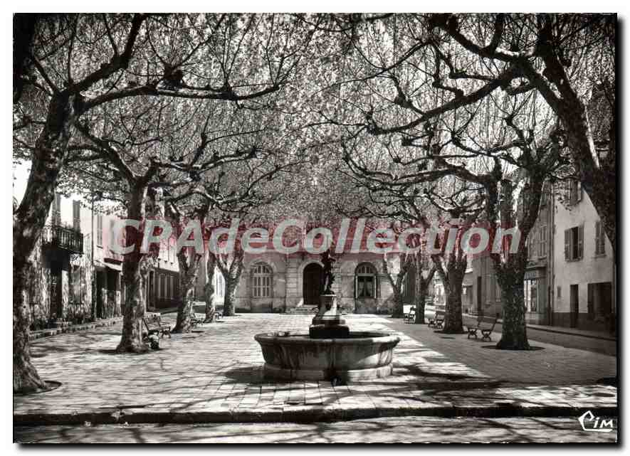CPSM Massif des Maures Collobrieres Var Capitale des Maures Station Climatique Place de la Mairie et