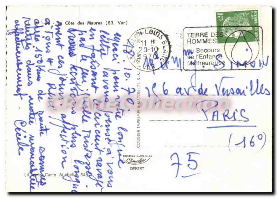 CPSM Le Cote des Maures Var  — Rückseite
