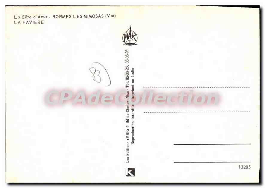 La Favière - Bormes - Roses - Éd. MAR — Reverso