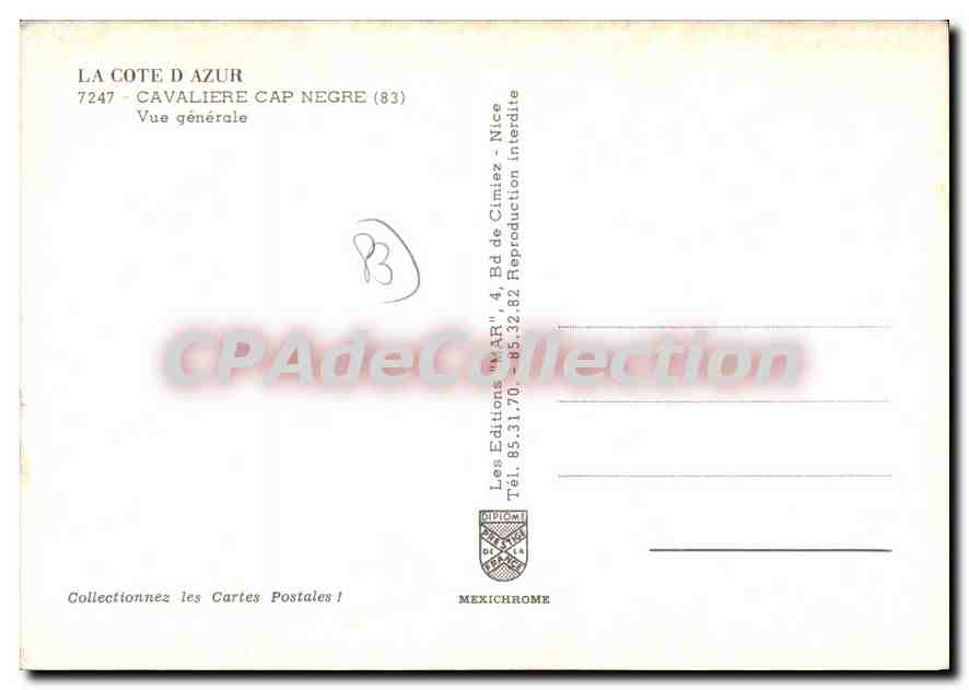 Côte d'Azur — Cavalière Cap Negre — Éditions Mexichrome — Reverso