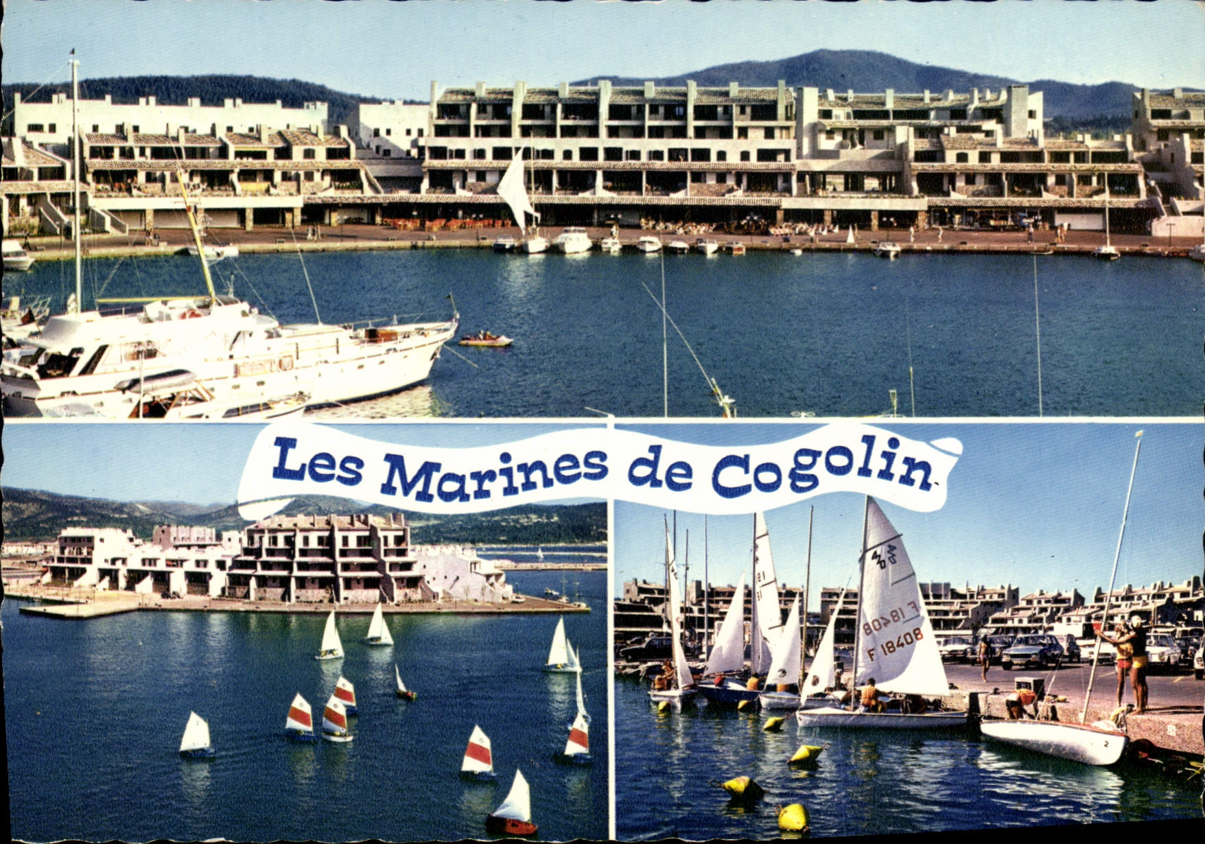 CPSM La Cote D'Azur Varoise Les Marines de Cogolin Var La Galiote La Brigantine L'Ecole de Voile 