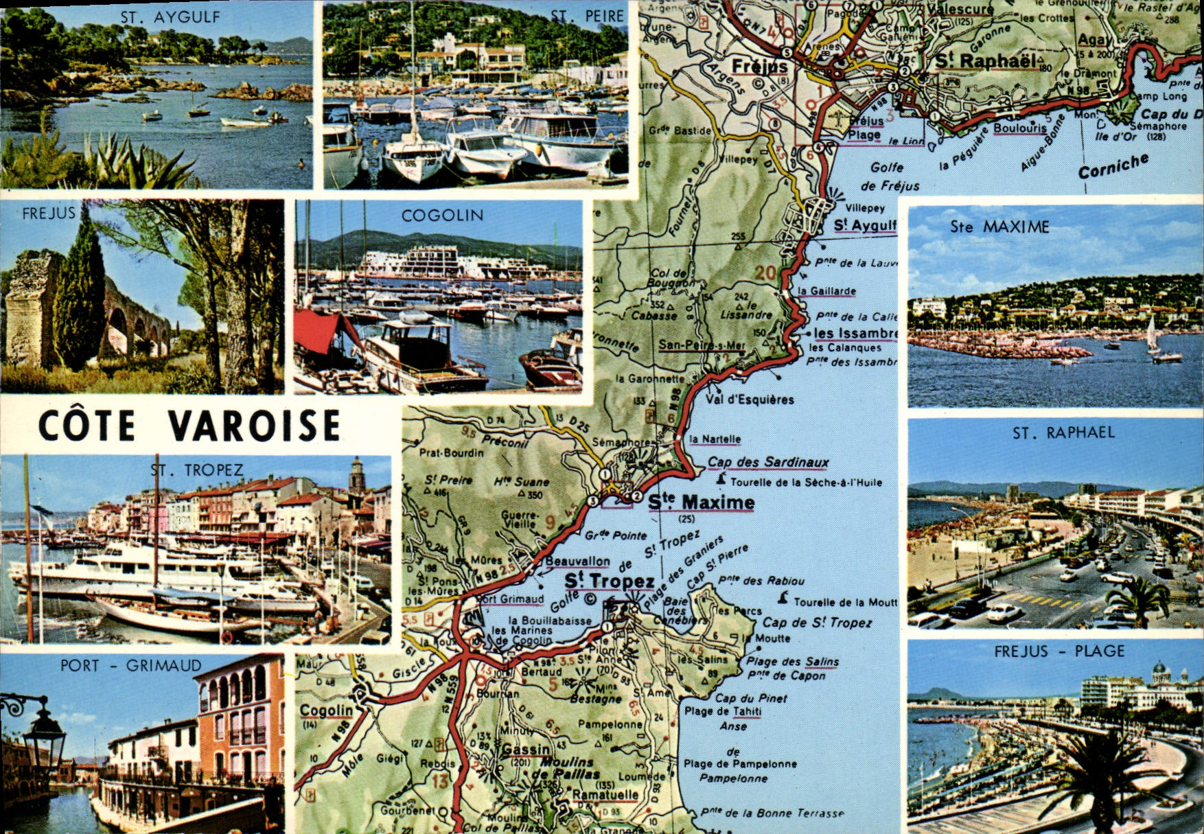 Côte Varoise — vue panoramique avec carte — Éditions SEDA