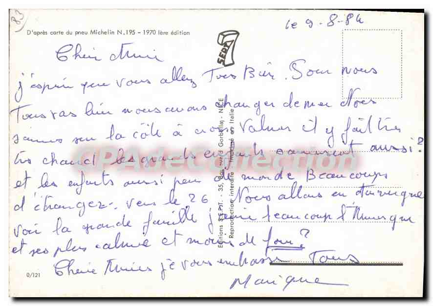Côte Varoise — vue panoramique avec carte — Éditions SEDA — Verso