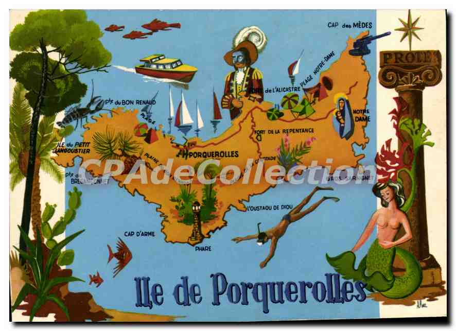 Île de Porquerolles — Plan touristique — Éditions d'Art Altari