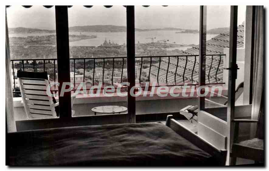 Panoramablick von einem Studio des Hotels-Restaurants La Tour Blanche — Super-Toulon (Var) — Foto H.-N. Vachon