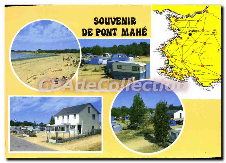 CPSM Pont Mahe L Atl La Plage Camping Relais du Bile 