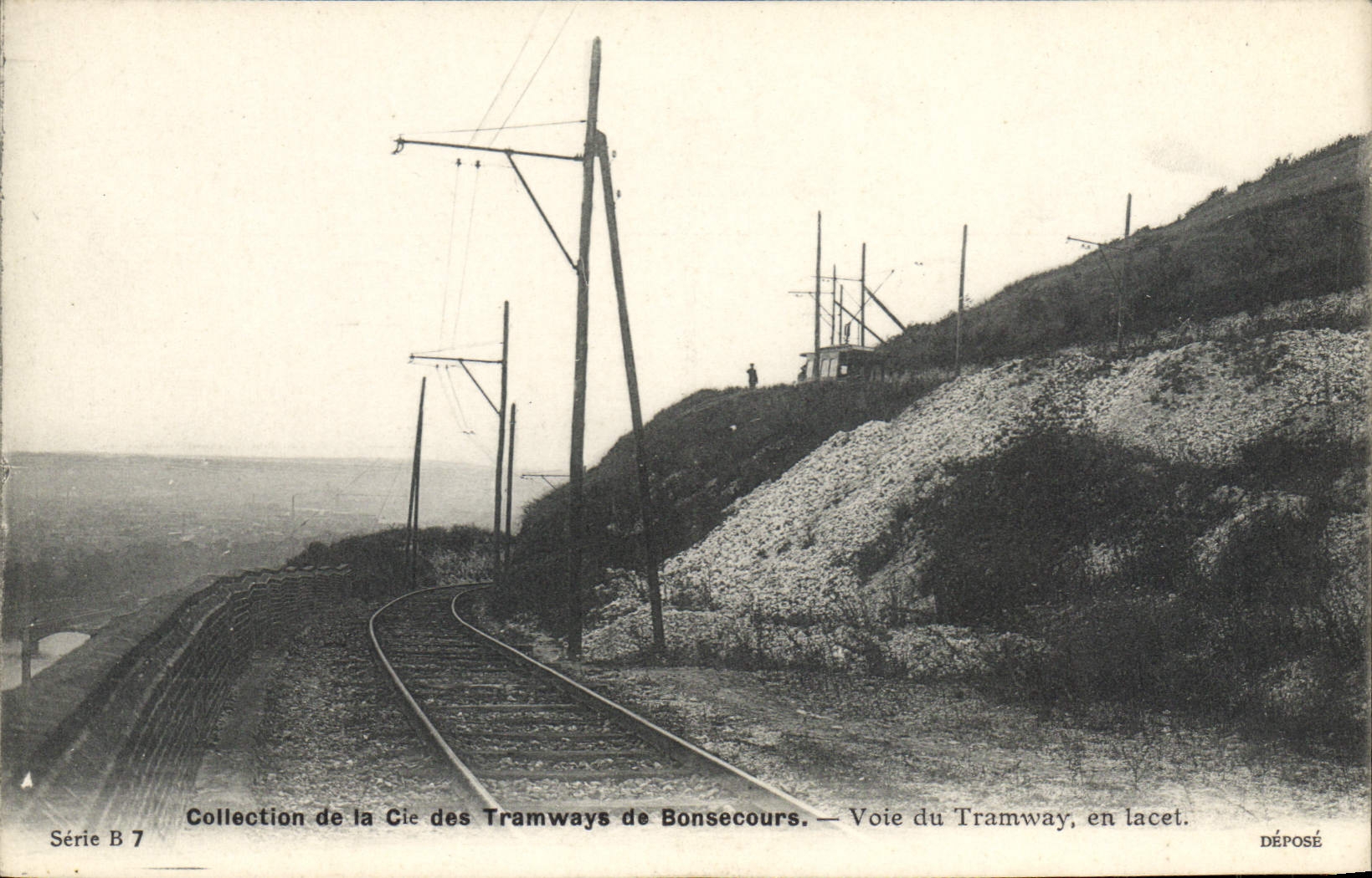 CPA Voie du Tramway en lacet collection de la compagnie des Tramway de Bonsecours