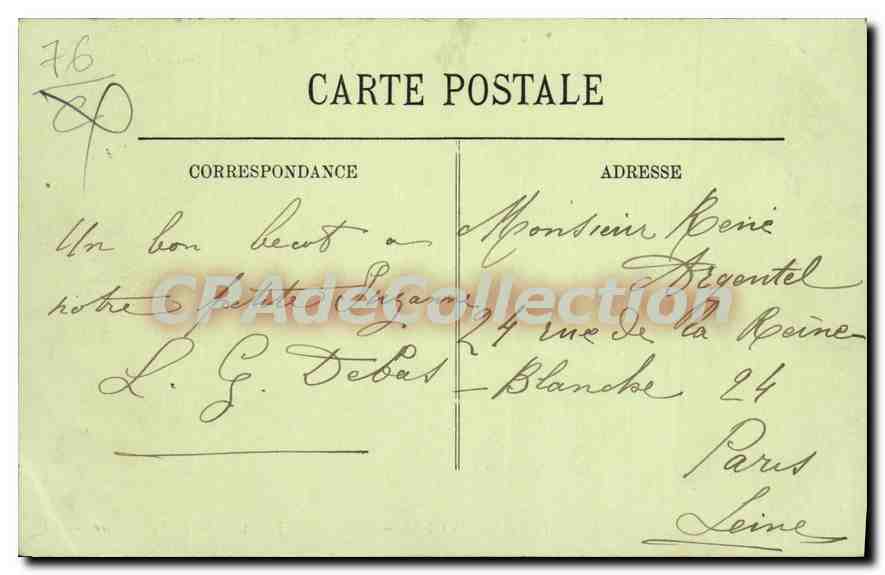 CPA Bon Secours la Ligne du Tramway le Funiculaire  — Rückseite