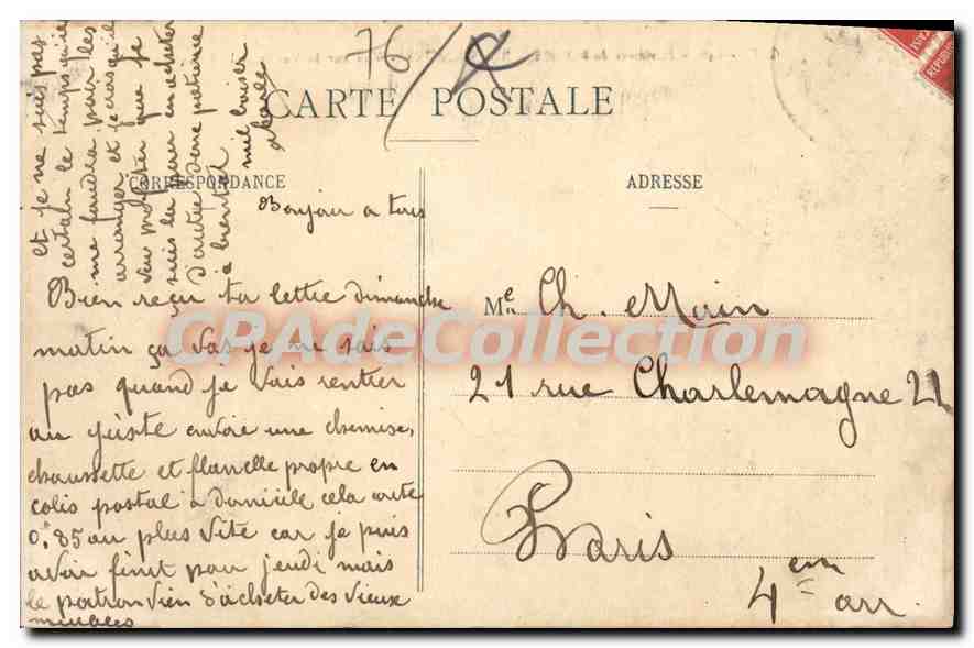 CPA Environs de Rouen Bonsecours vue sur la Vallee de la Seine  — Rückseite
