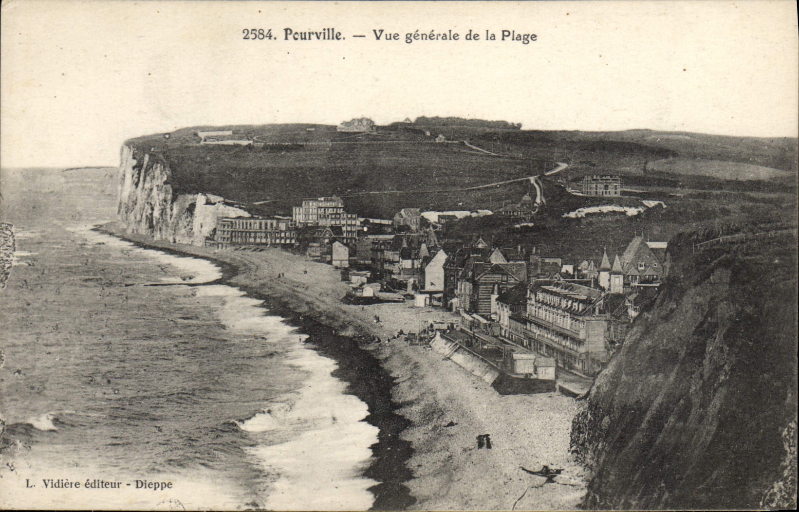 CPA Peurville vue generale de la plage 