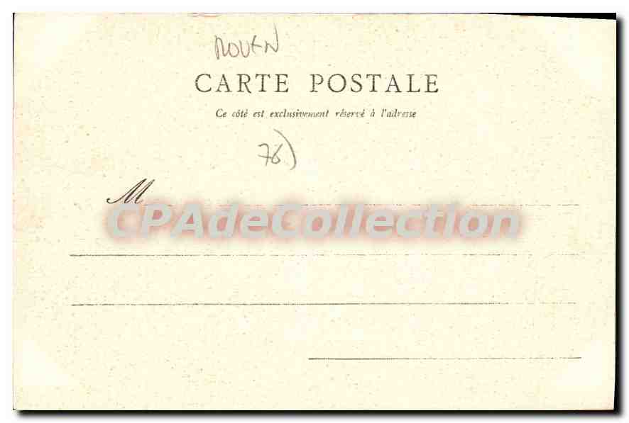 CPA Rouen rue St Romain  — Rückseite