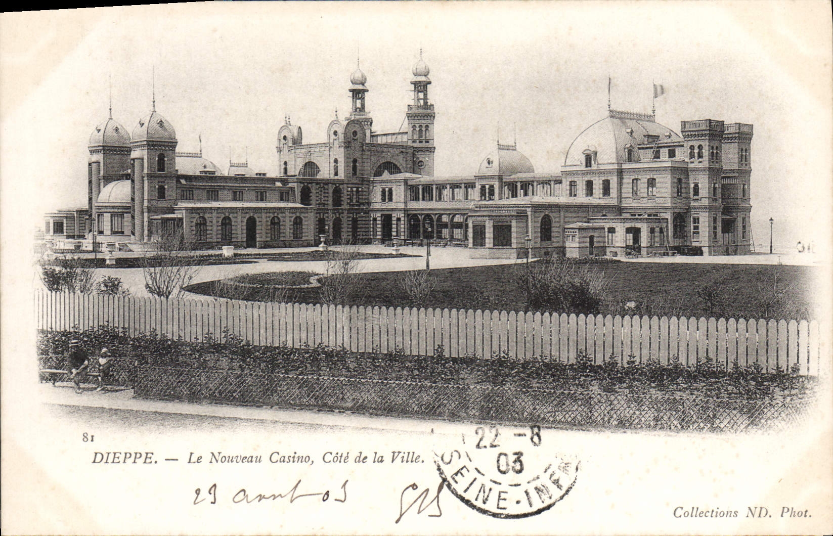 Dieppe — Le Nouveau Casino, Côté de la Ville — Collections ND. Phot. n°81