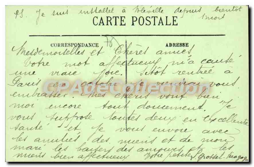 Le Havre — Ein Transatlantischer Frachter am Kai — LL 1 — Rückseite