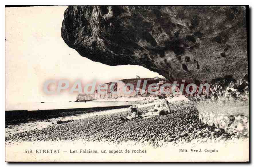CPA Etretat les Falaises un aspect de roches 