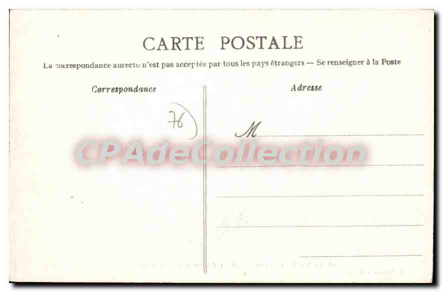 CPA le Havre la place gambetta et le bassin du commerce  — Verso