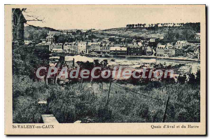 CPA St Valery en Caux Quais d'Aval et du Havre 