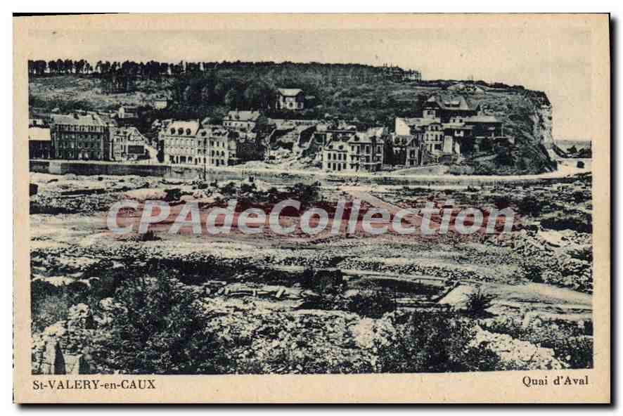 CPA St Valery en Caux Quais d'Aval 