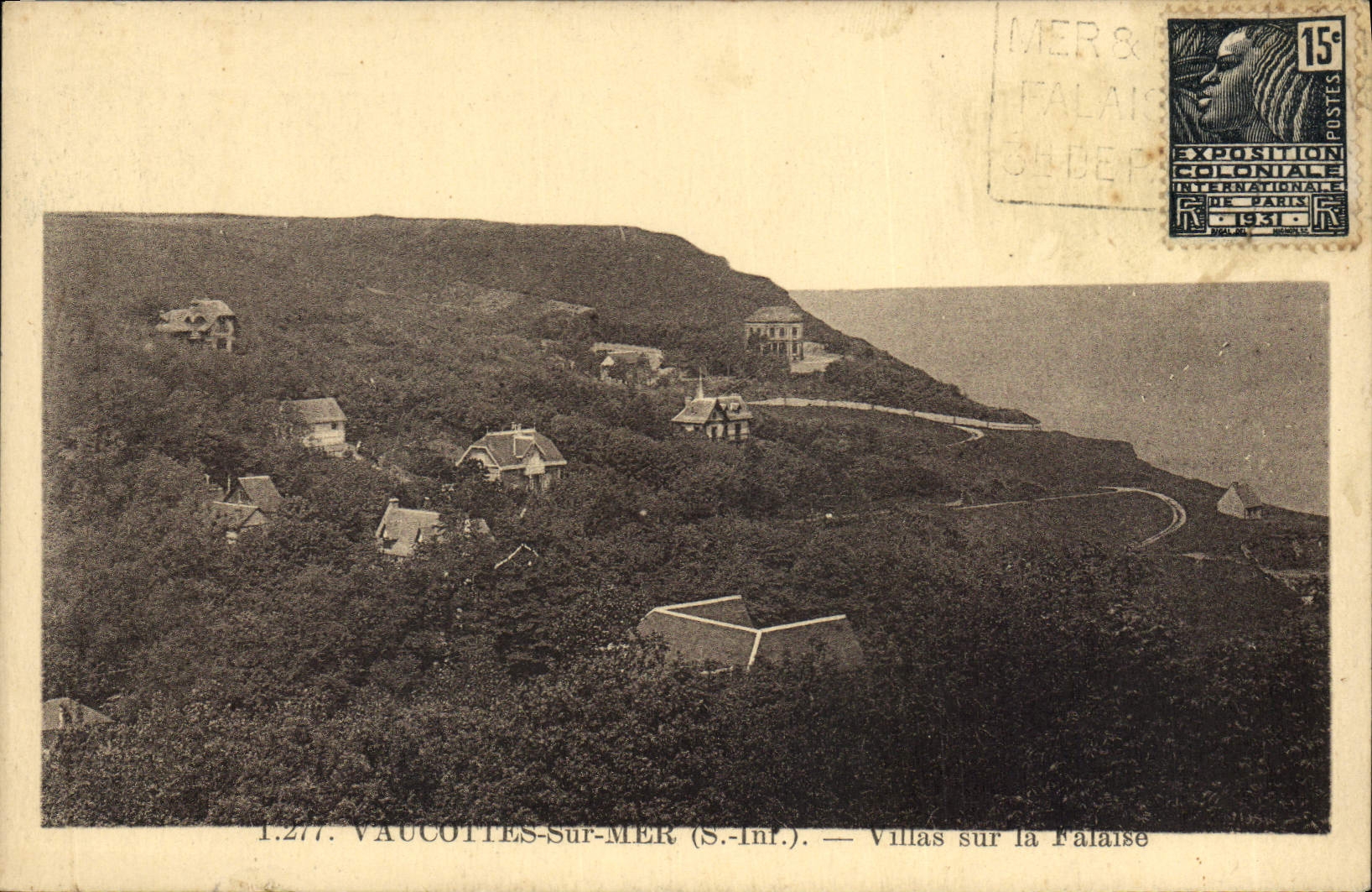 Vaucottes-sur-Mer (S.-Inf.) — Villas sobre la Falaise — E. Mellet, editor