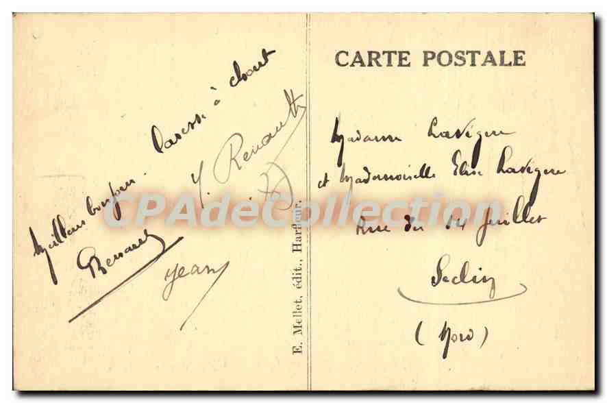 Vaucottes-sur-Mer (S.-Inf.) — Villas sobre la Falaise — E. Mellet, editor — Reverso