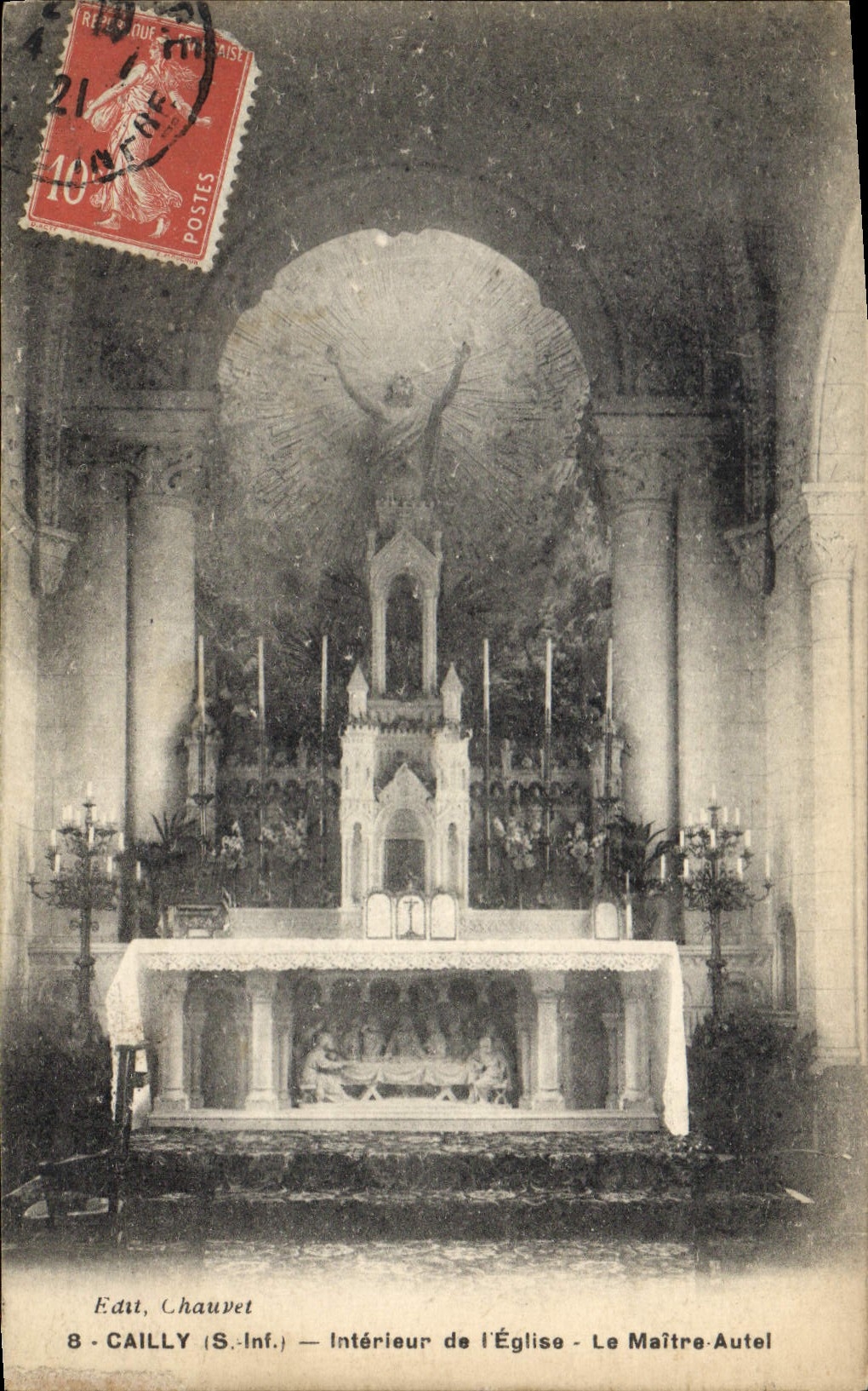 CPA Cailly S Inf interieur de l'Eglise le Maitre Autel 