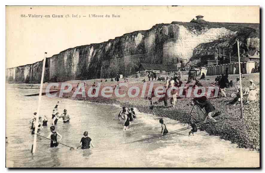 CPA St Valery en Caux S Inf l'Heure du Bain 