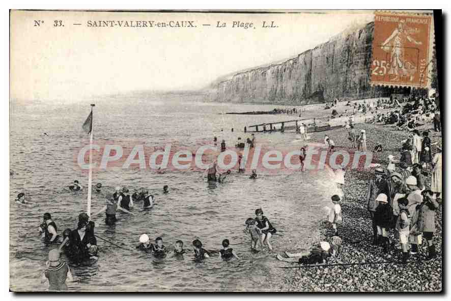 CPA Saint Valery en Caux la plage 