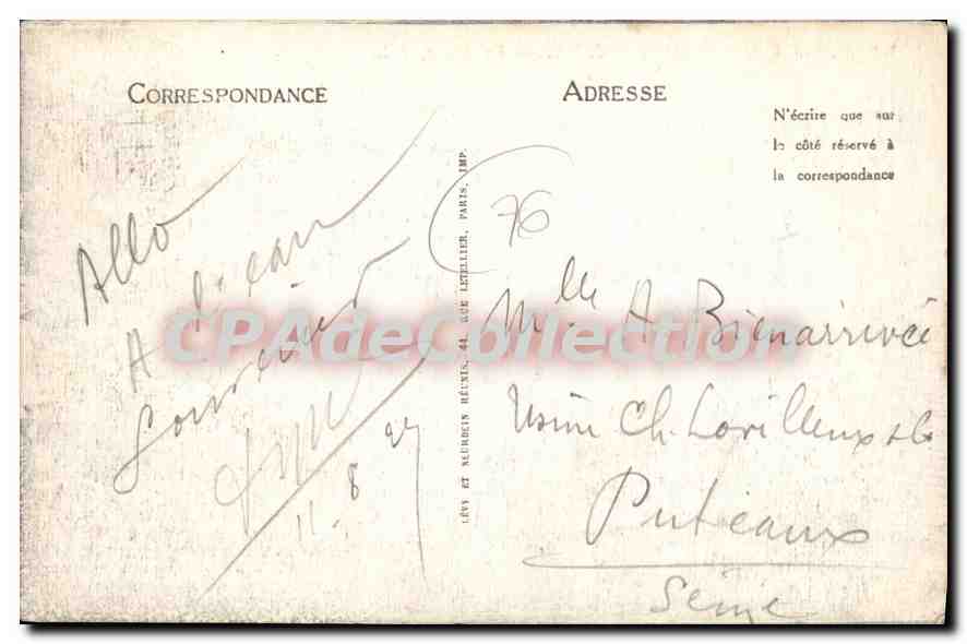 CPA Saint Valery en Caux la plage  — Rückseite